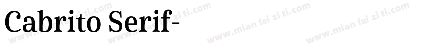 Cabrito Serif字体转换